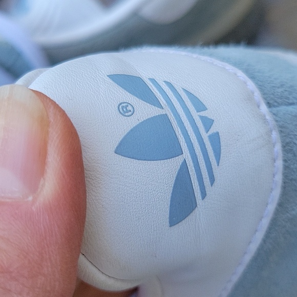 Addidas Giselle Sky Blue Suede Round Toe Sneaker Unisex - Picture 15 of 16